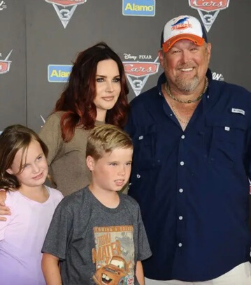 Cara Whitney with her husband, Larry the Cable Guy, and their children.